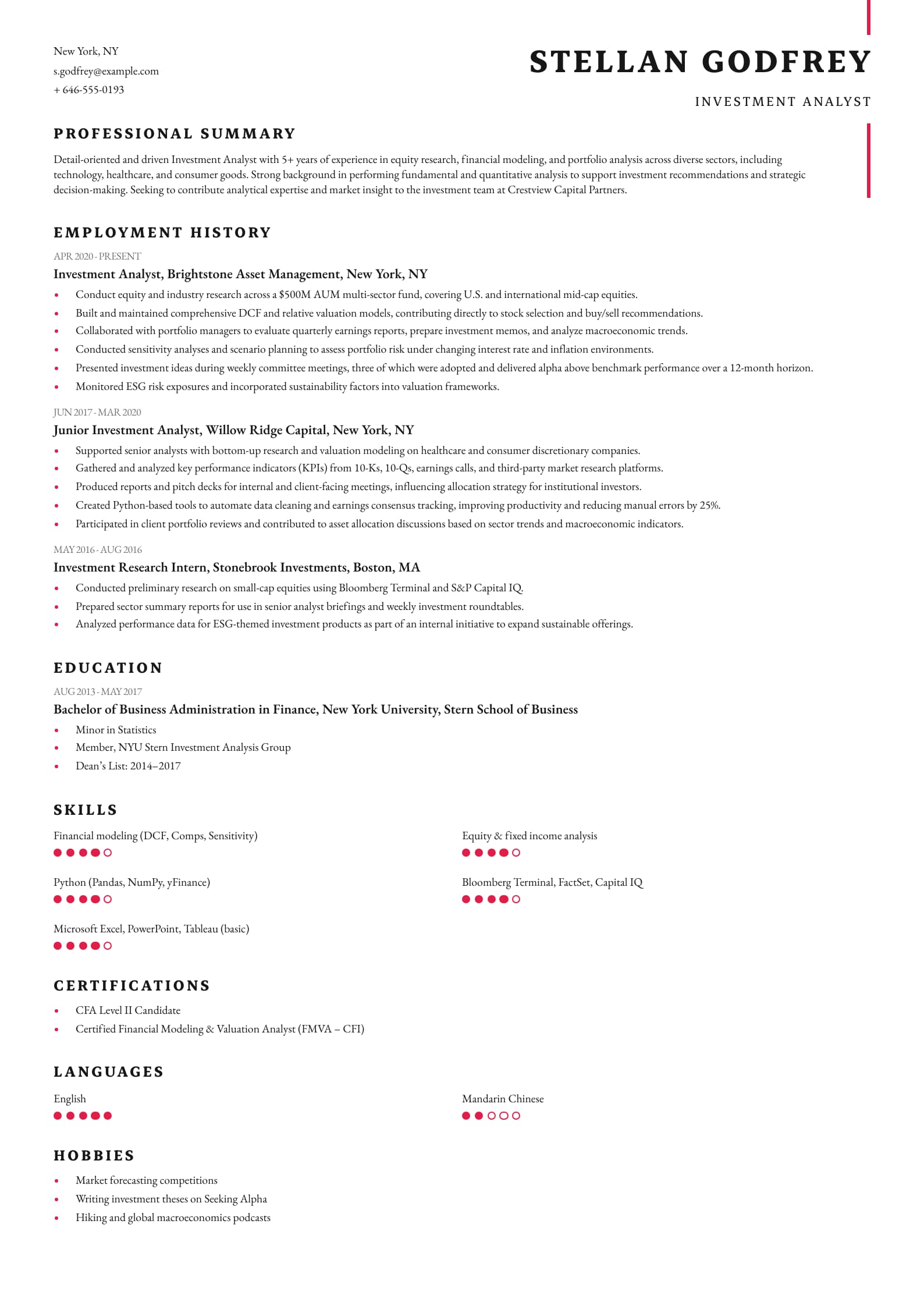 Investment Analyst