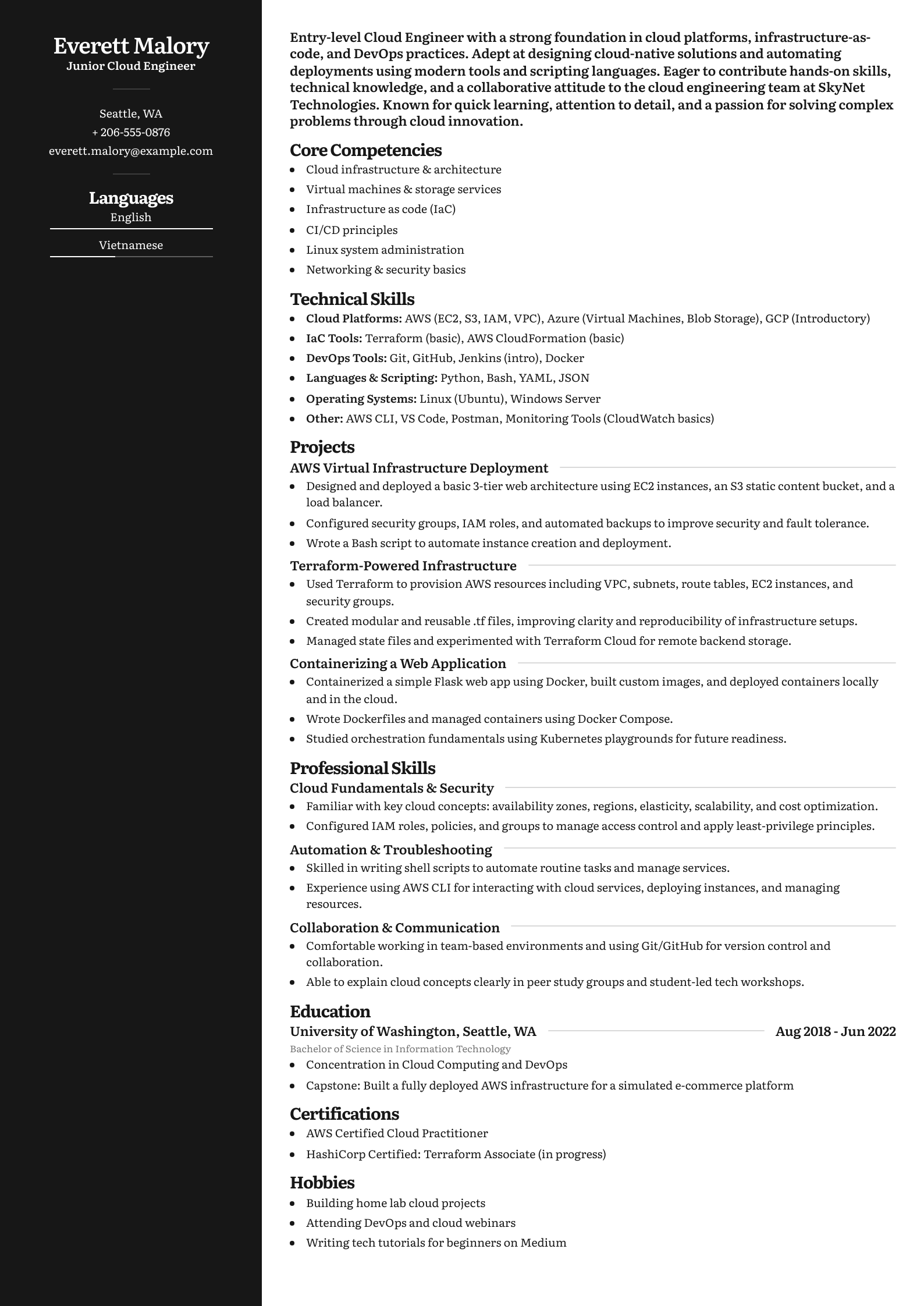 Junior Cloud Engineer