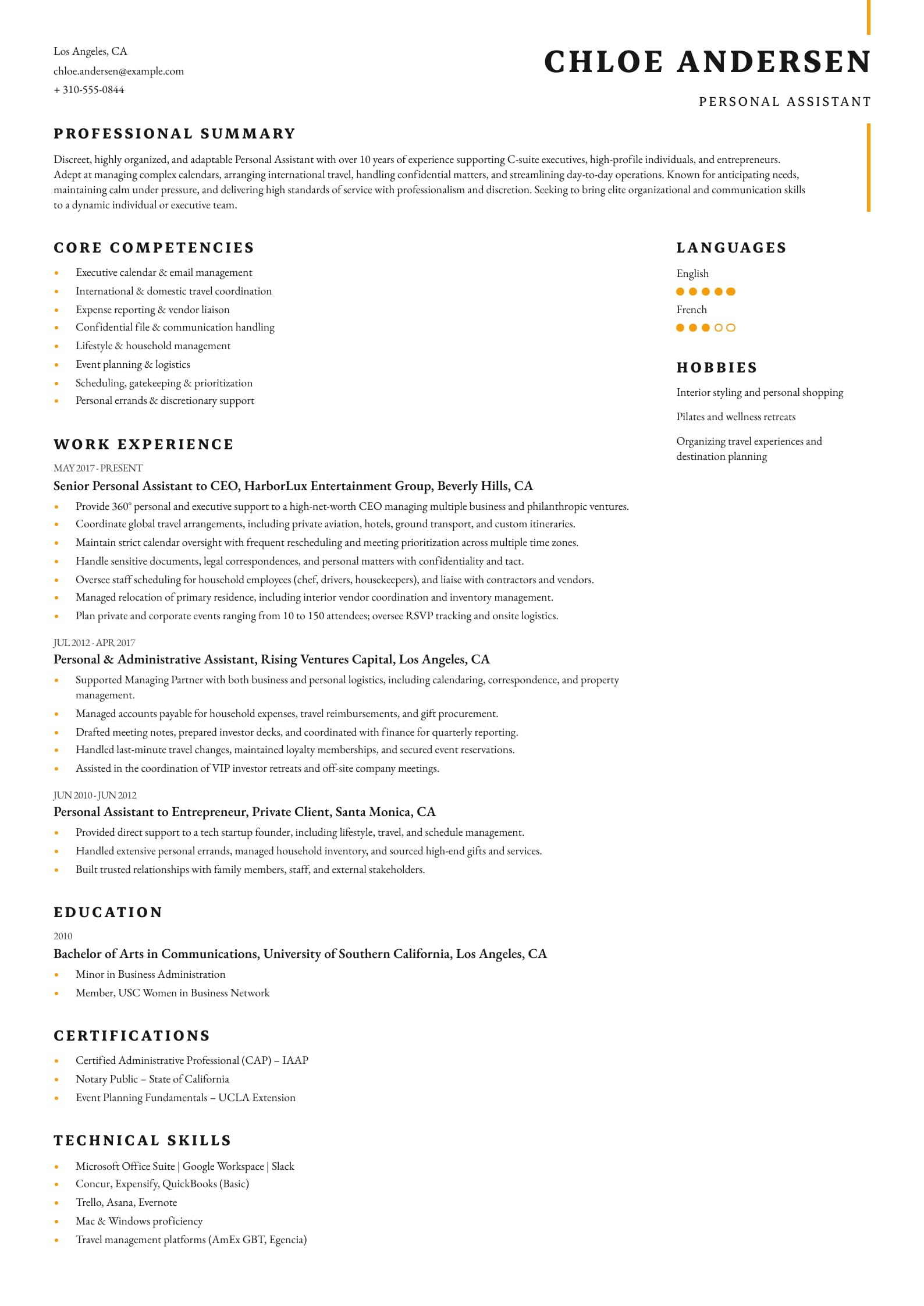 Personal Assistant
