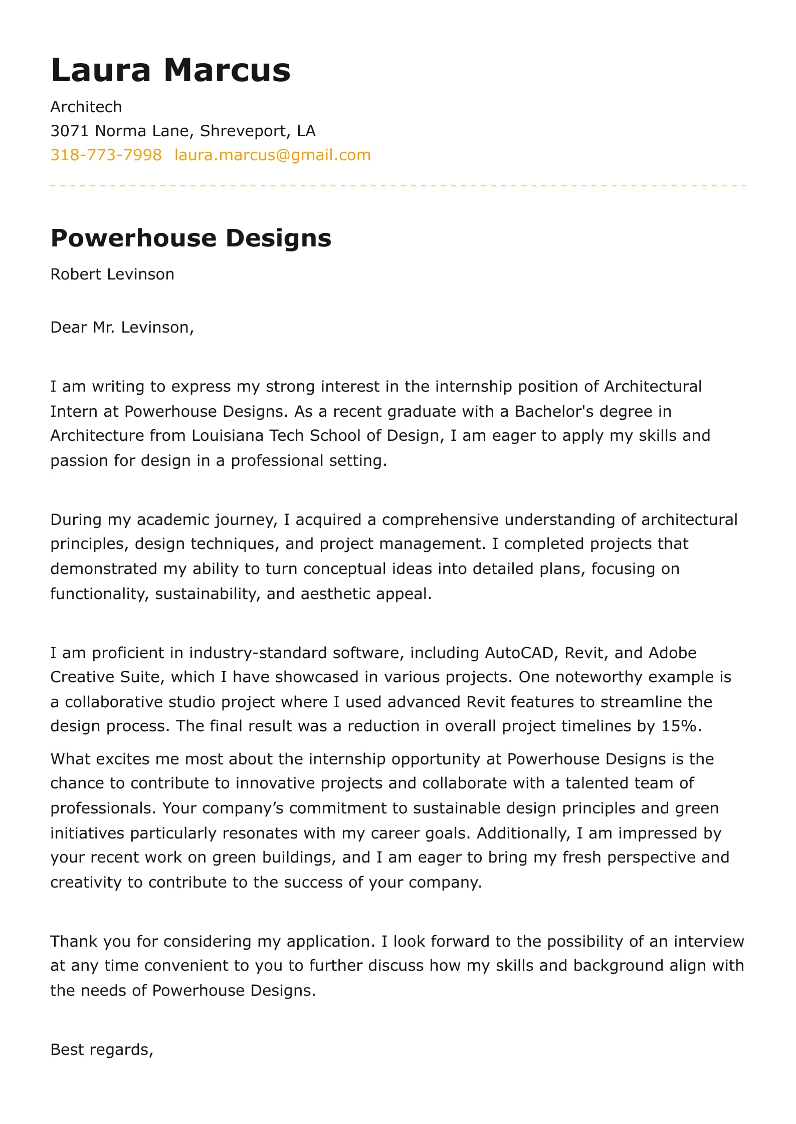 How to Write an Internship Cover Letter + Examples & Tips