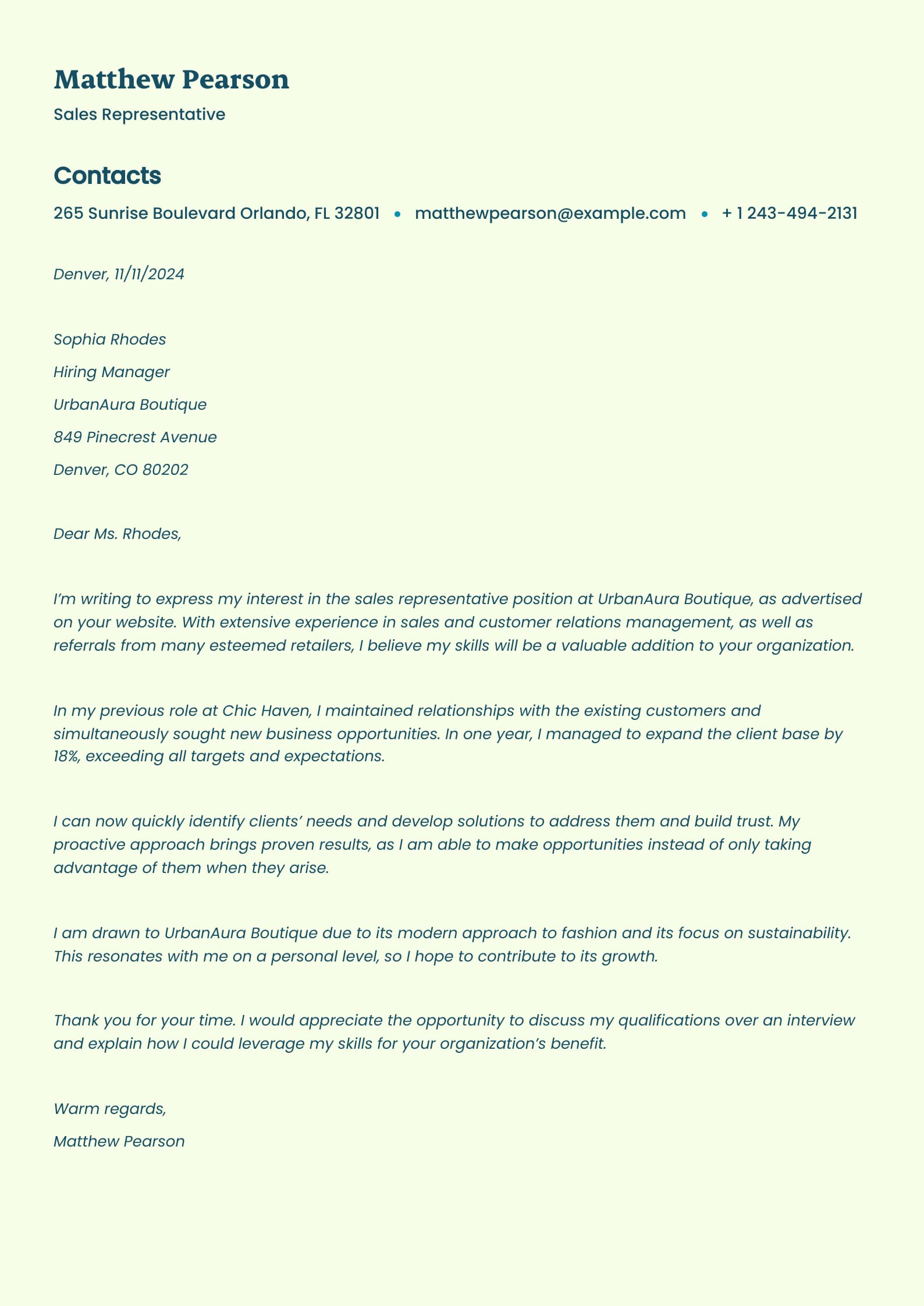 Sales Representative