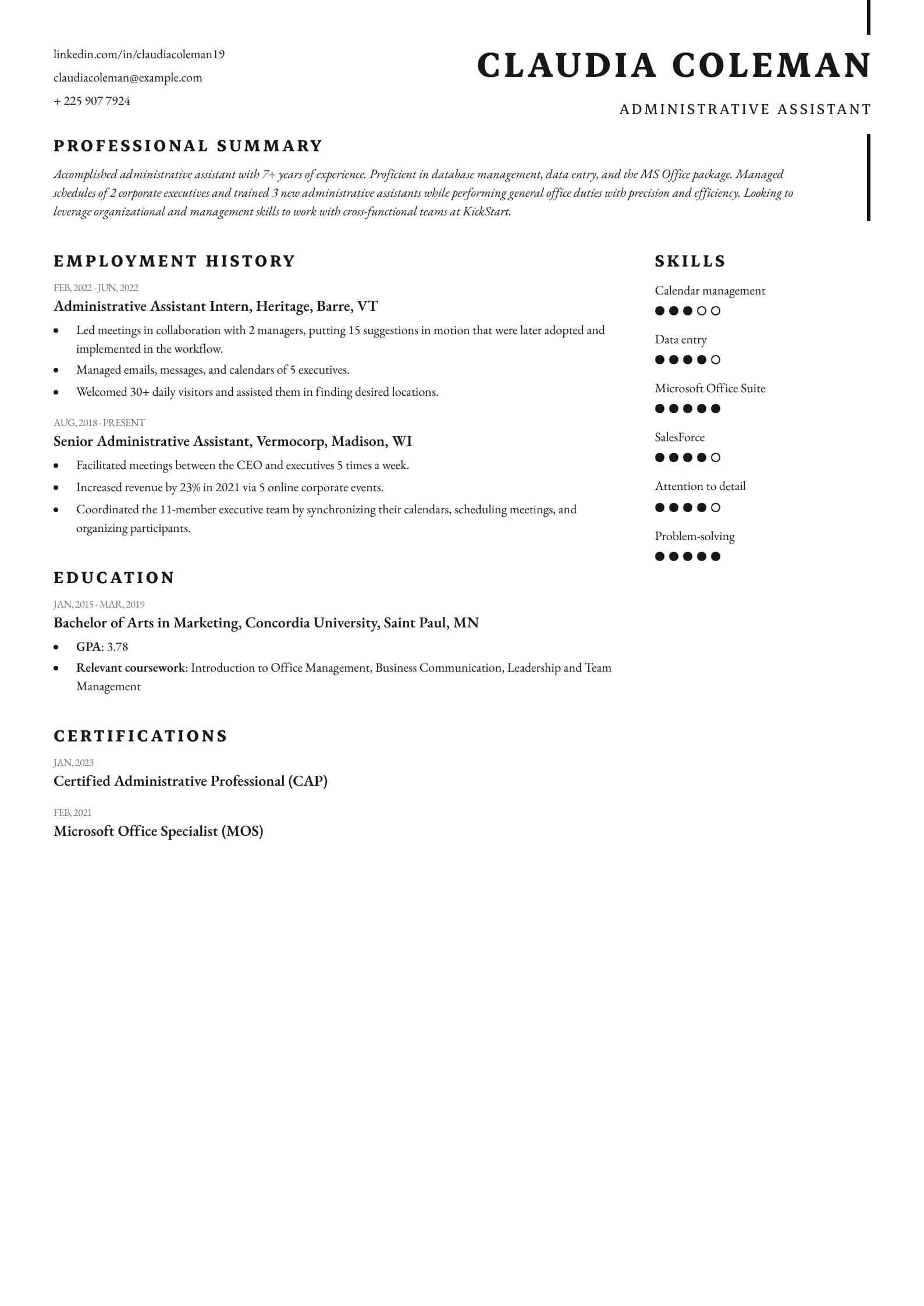 Administrative Assistant