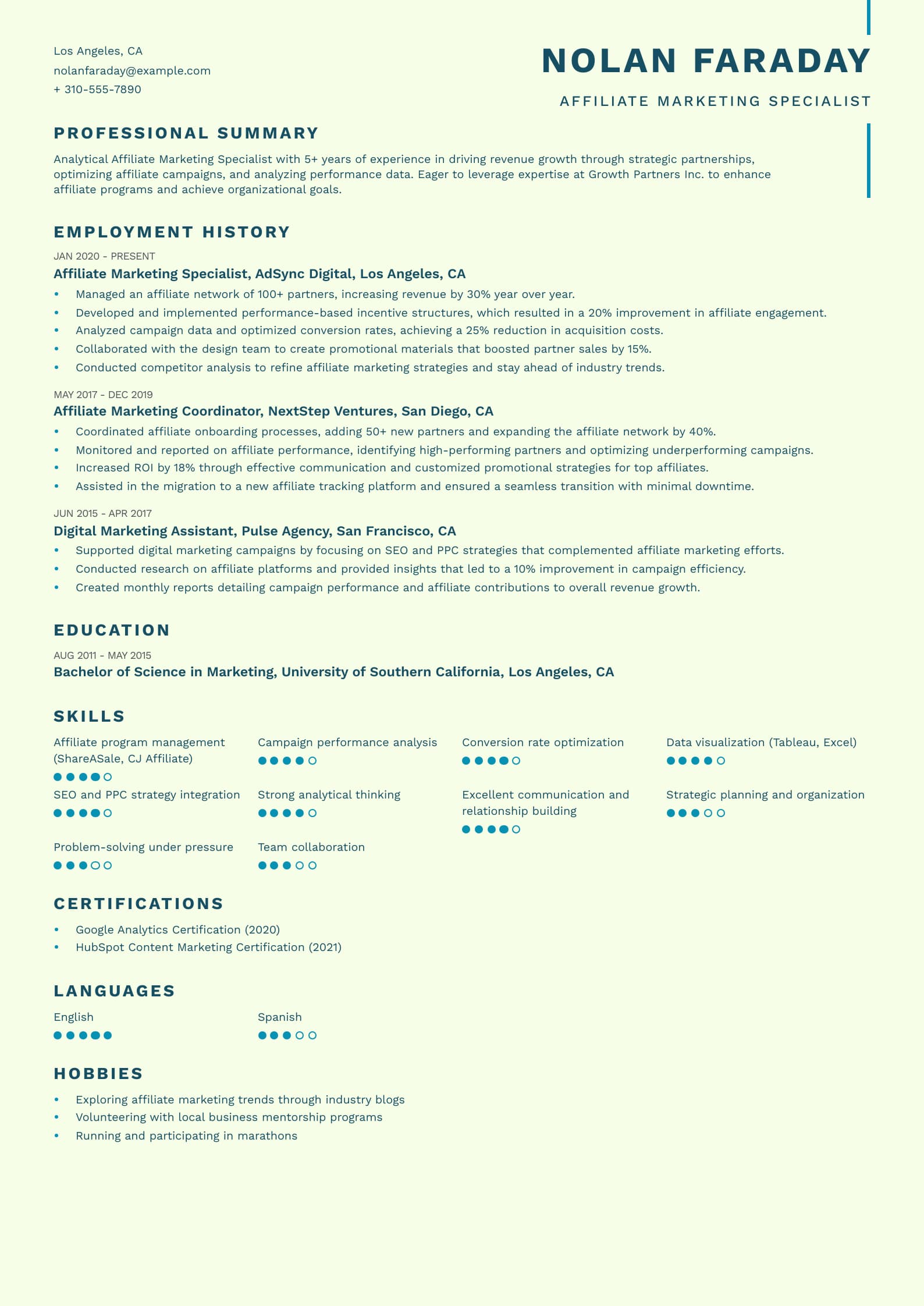 Affiliate Marketing Specialist