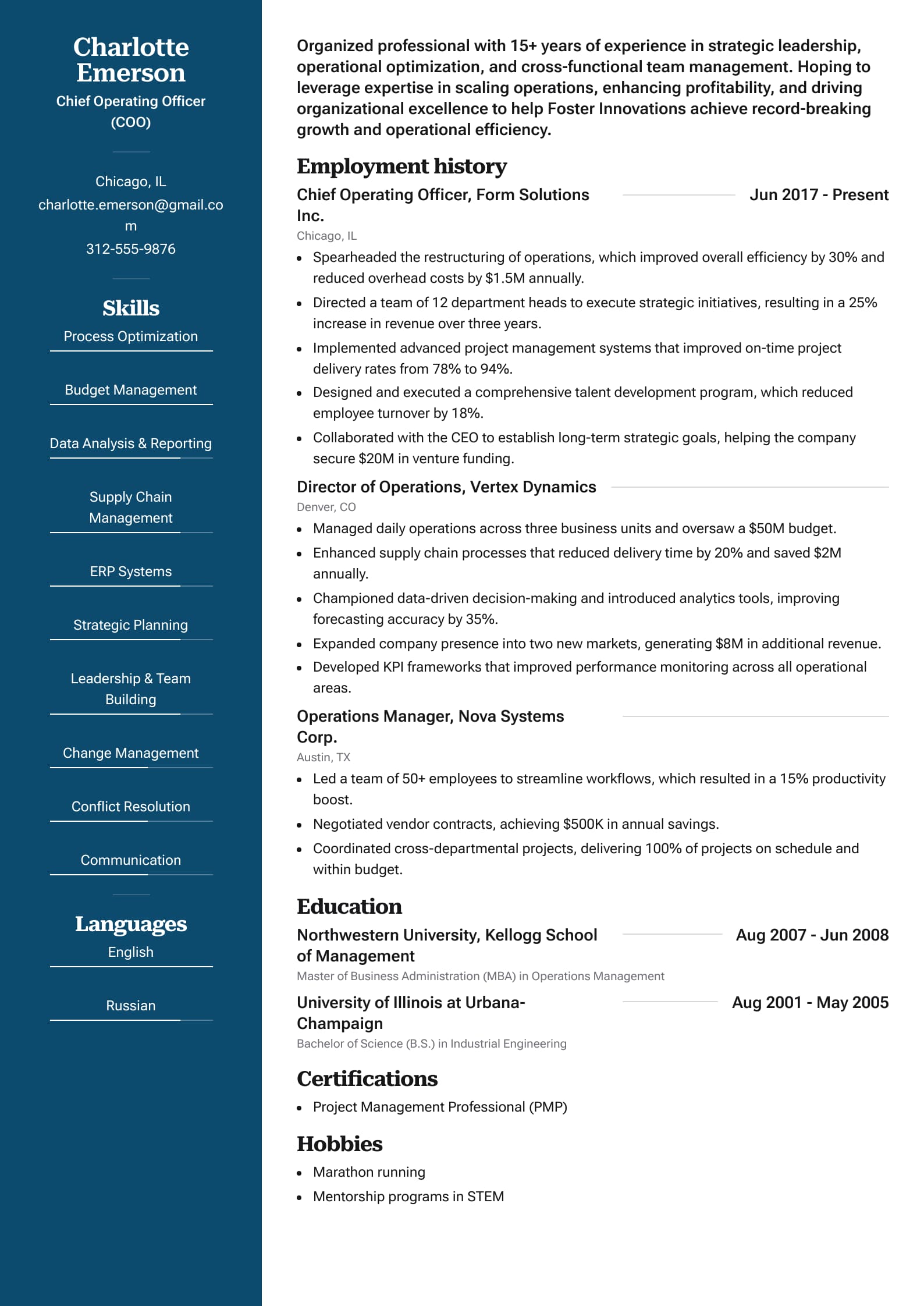 Chief Operating Officer (COO)