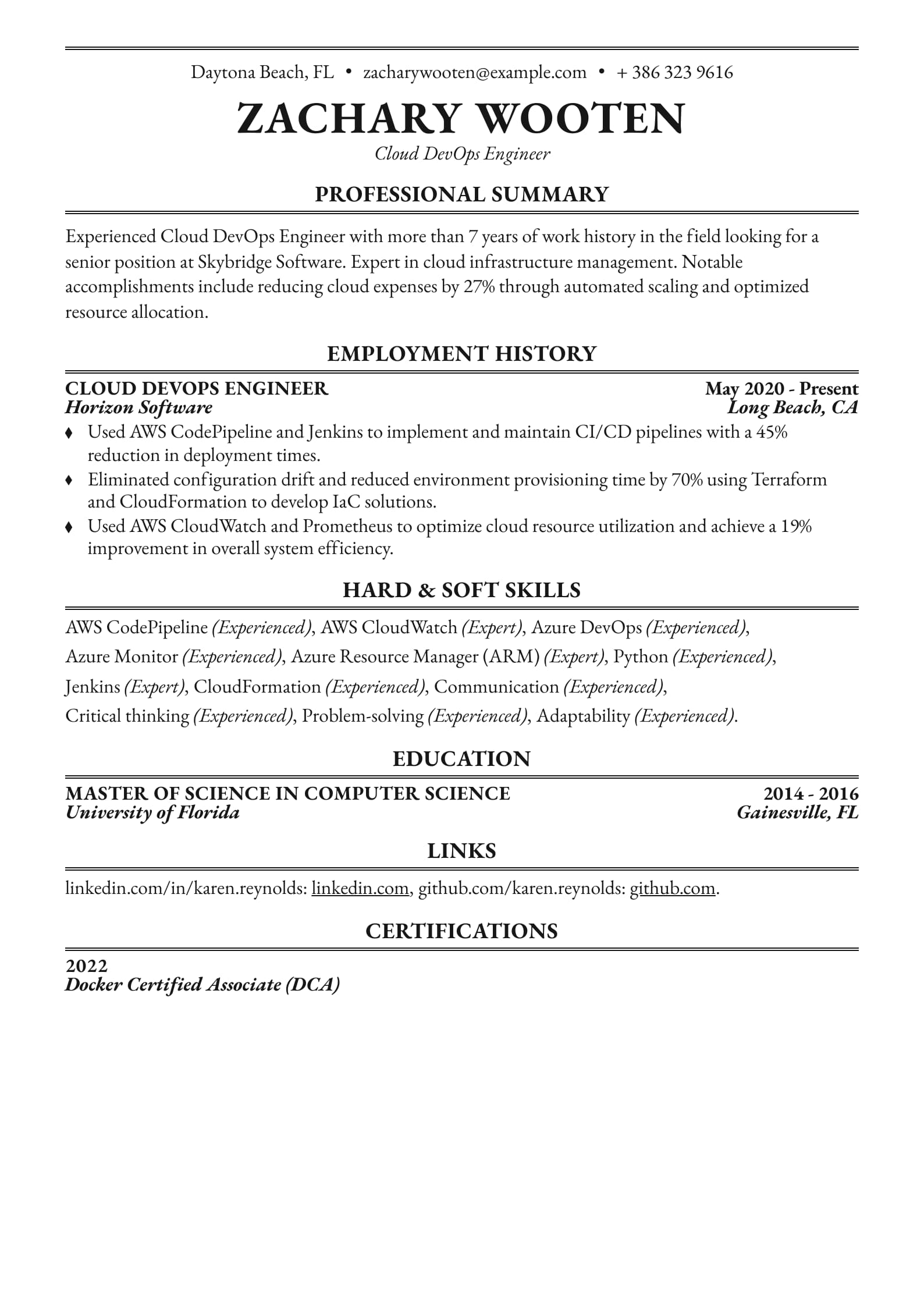 Cloud DevOps Engineer