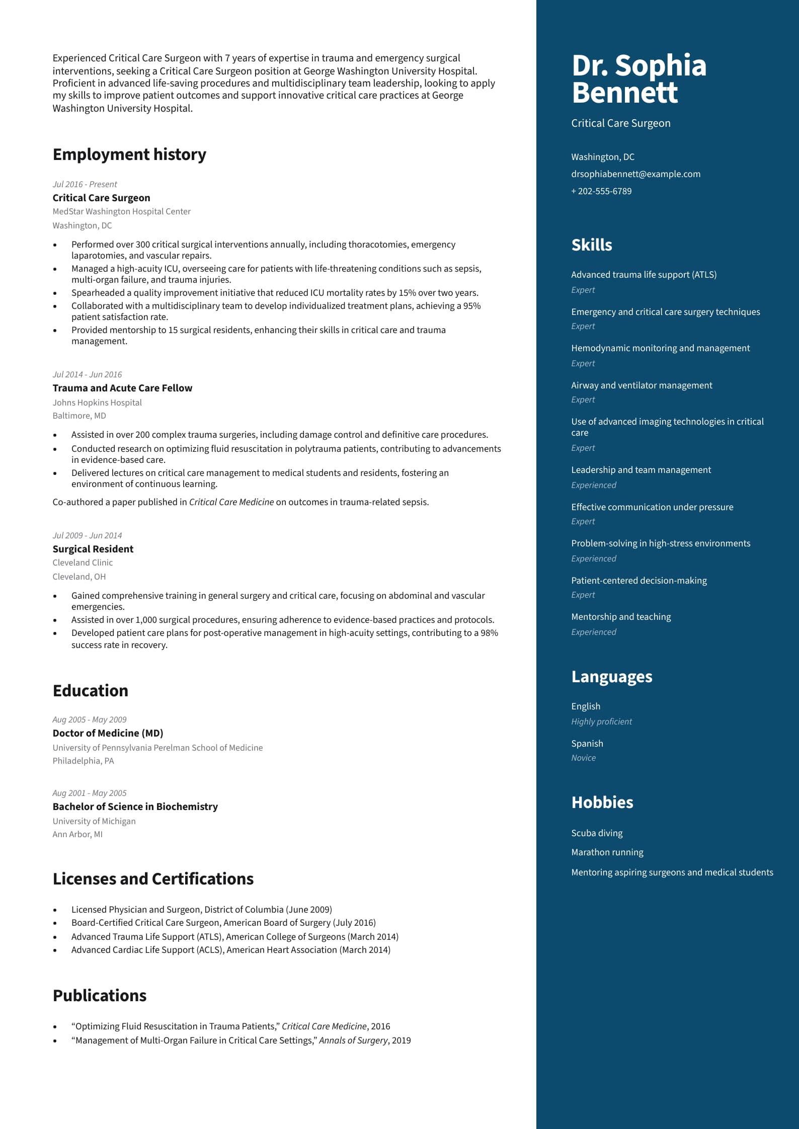 Critical Care Surgeon