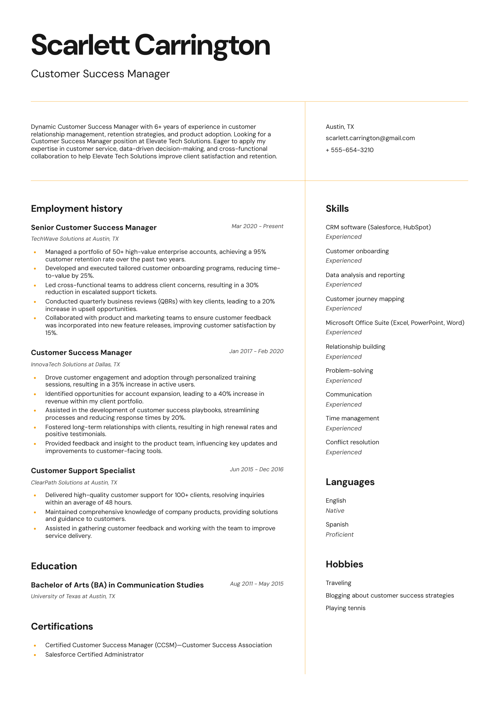 Customer Success Manager