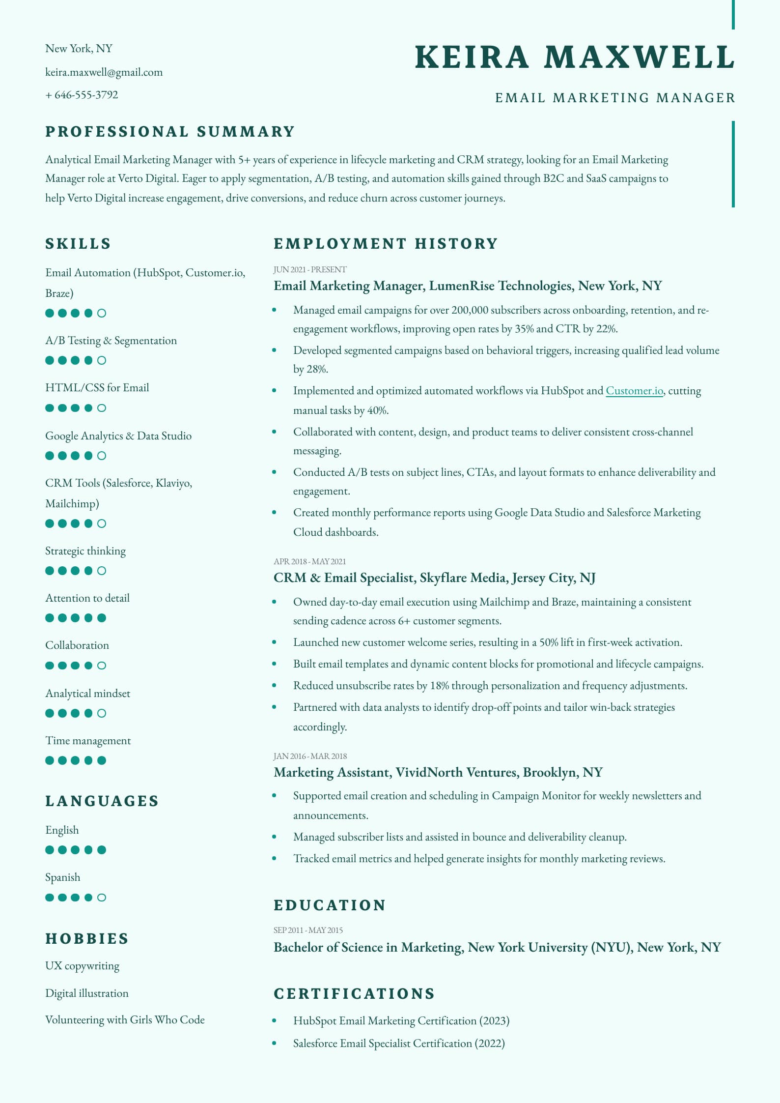 Email Marketing Manager