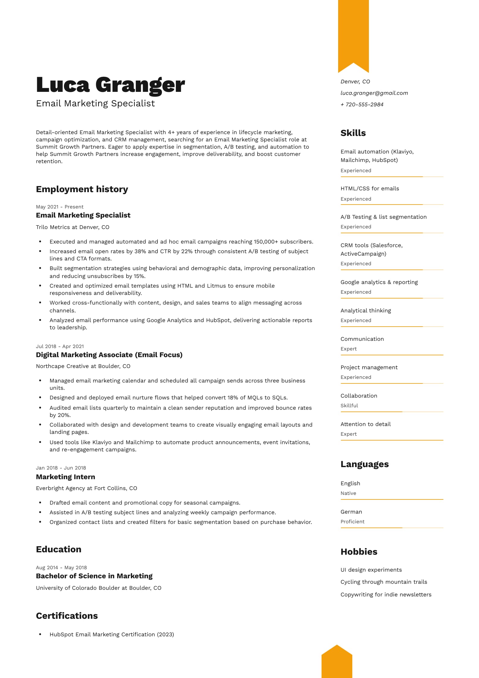 Email Marketing Specialist