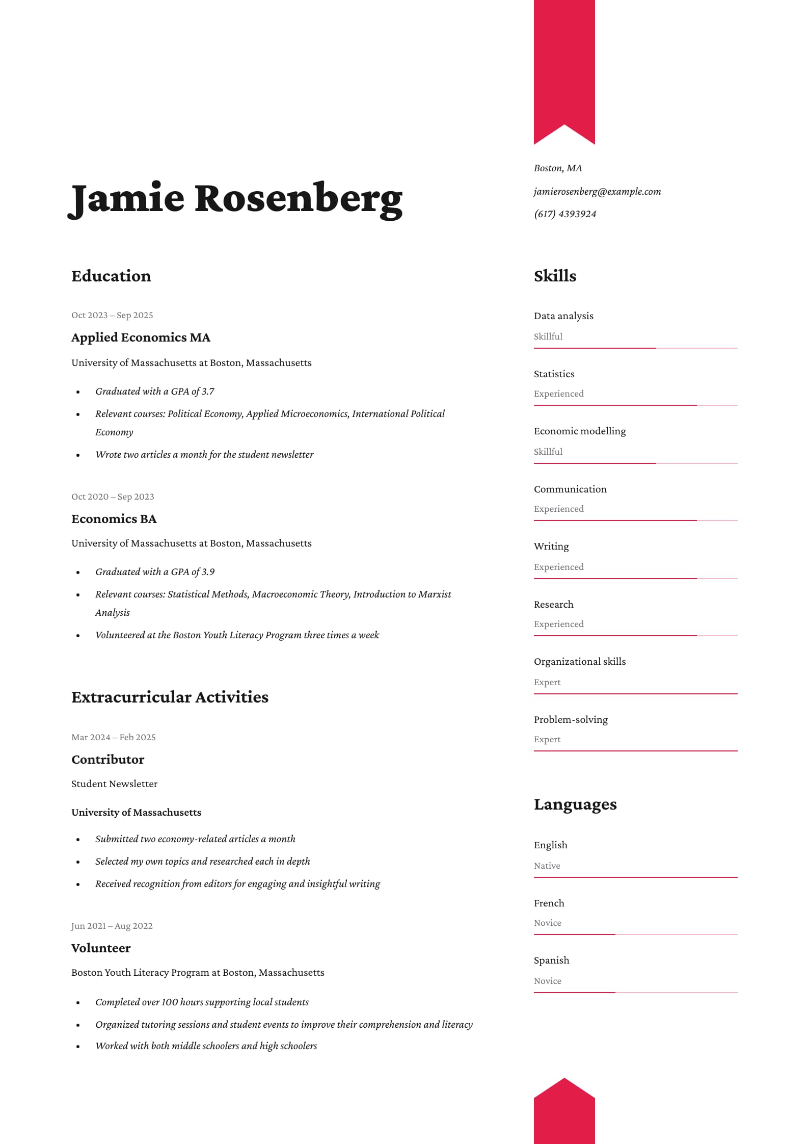 Entry-Level Extracurricular Activities