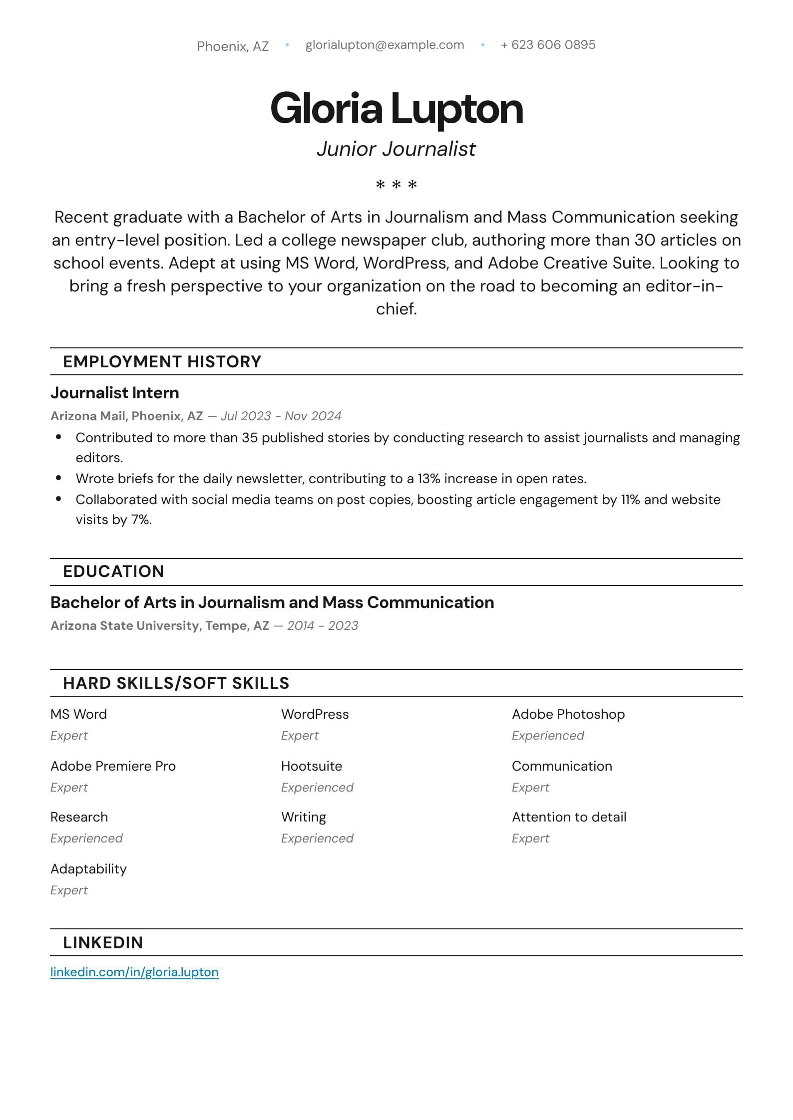 Entry-Level Journalist