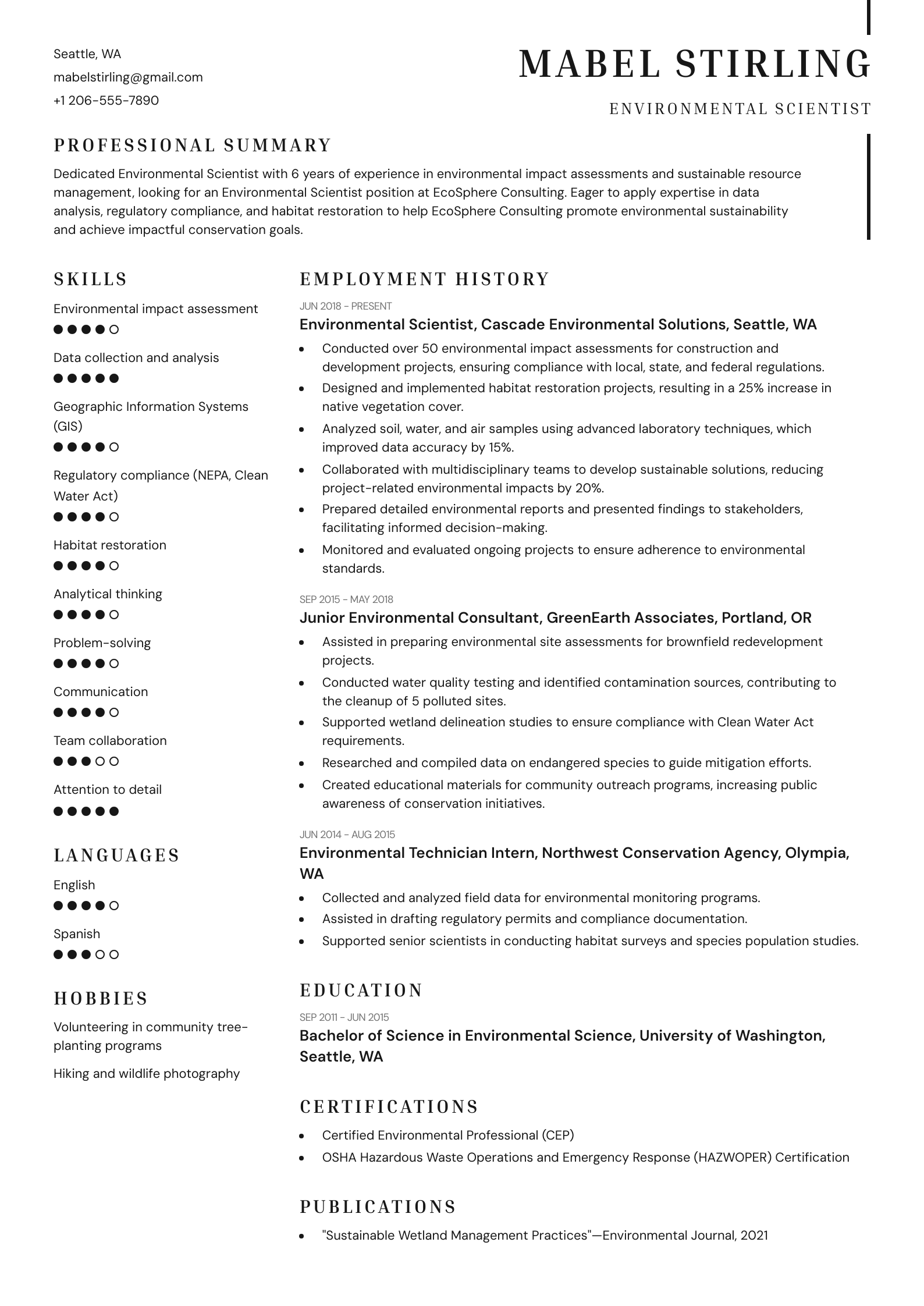 Environmental Scientist