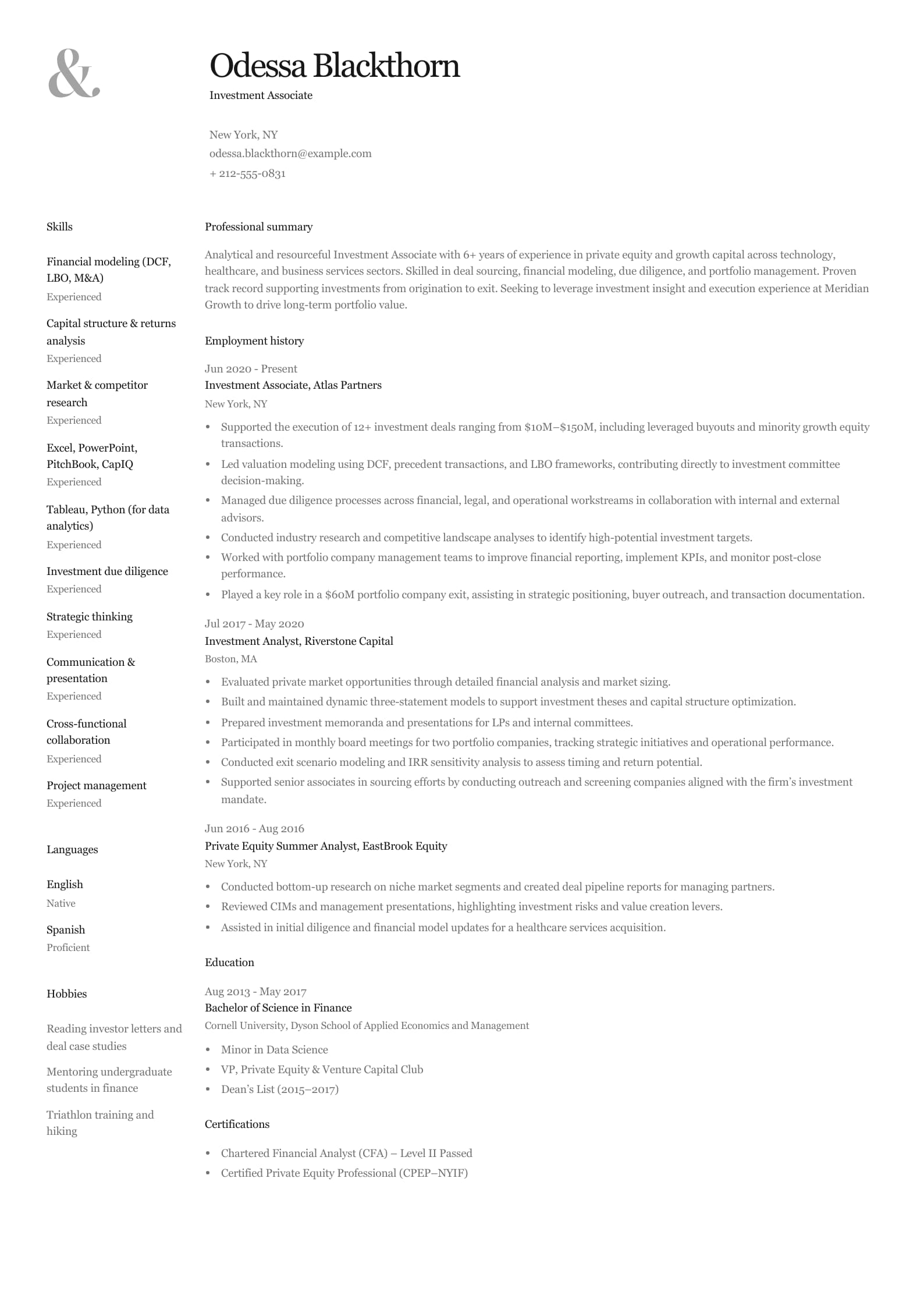 Investment Associate