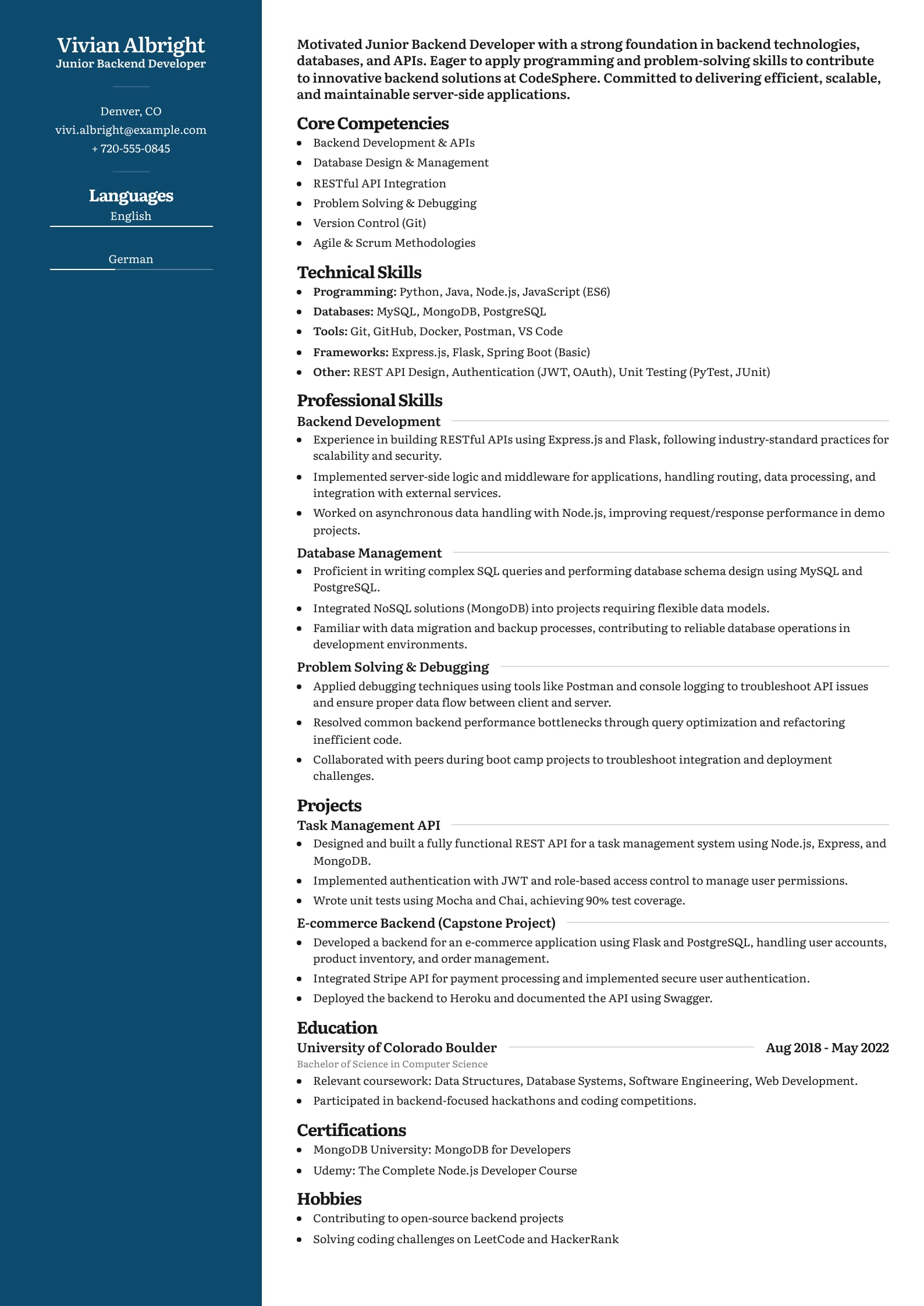 Junior Back-End Developer