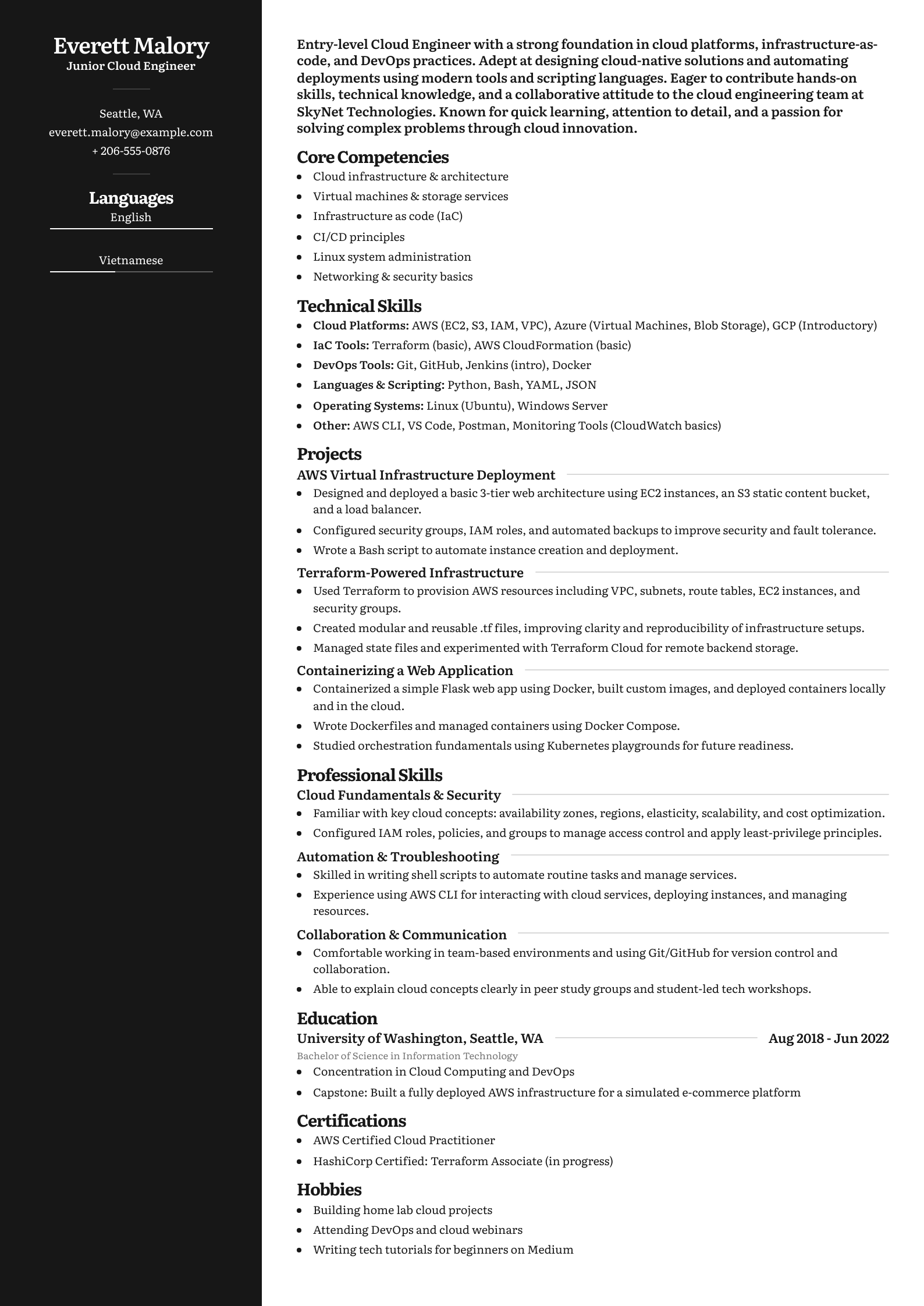 Junior Cloud Engineer