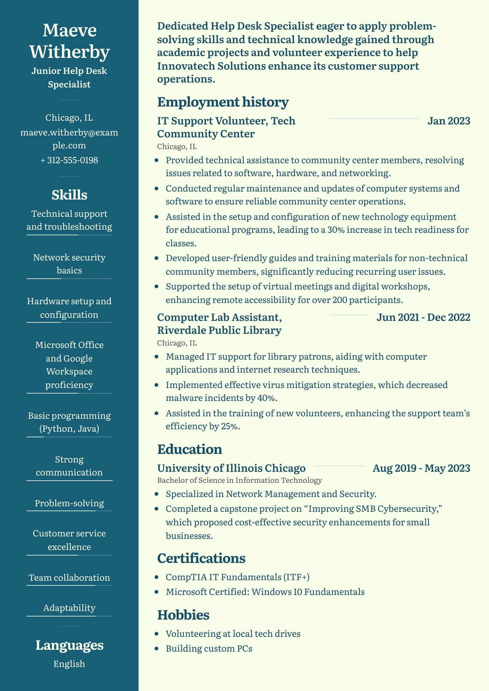 Junior Help Desk Specialist