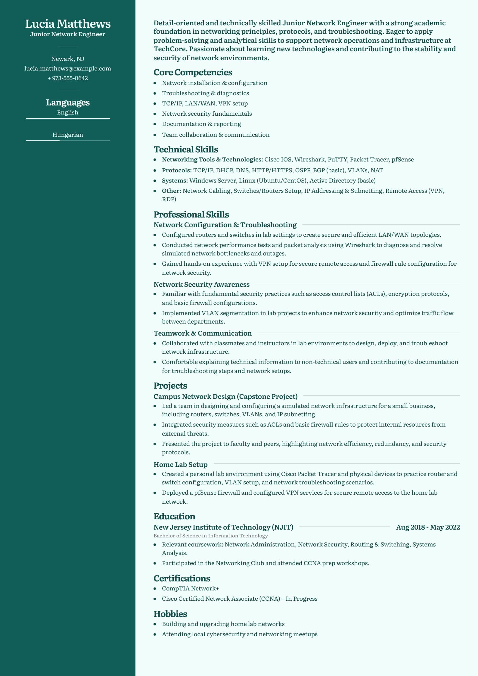 Junior Network Engineer