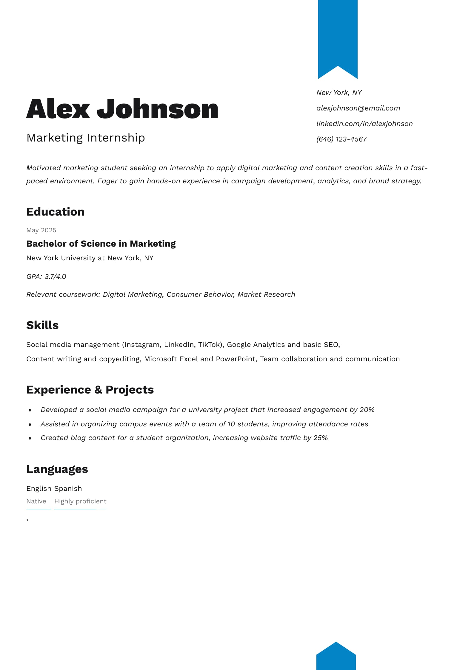 Marketing Internship
