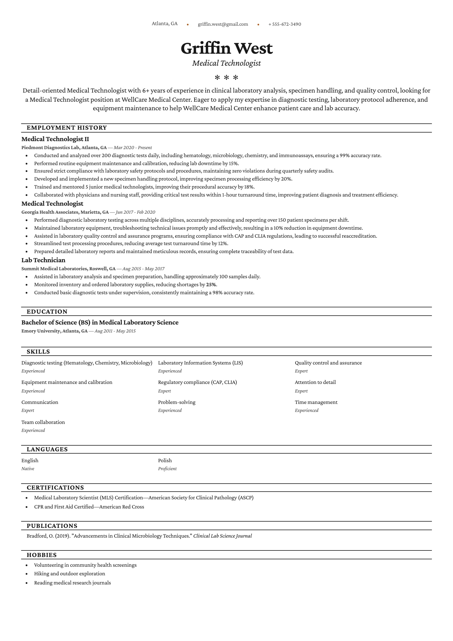 Medical Technologist