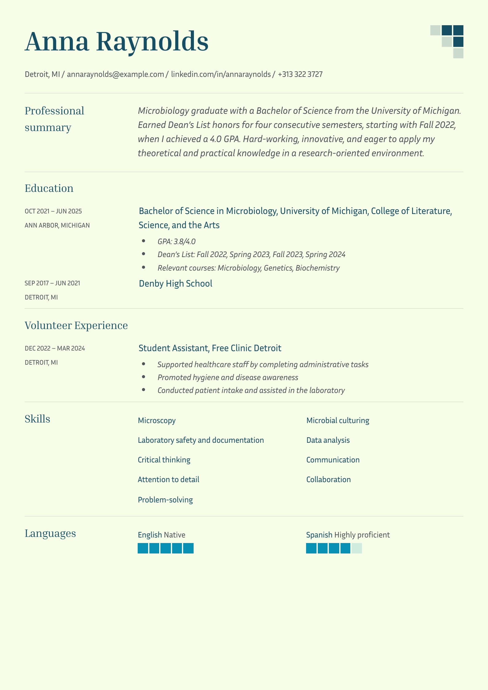Microbiology Student