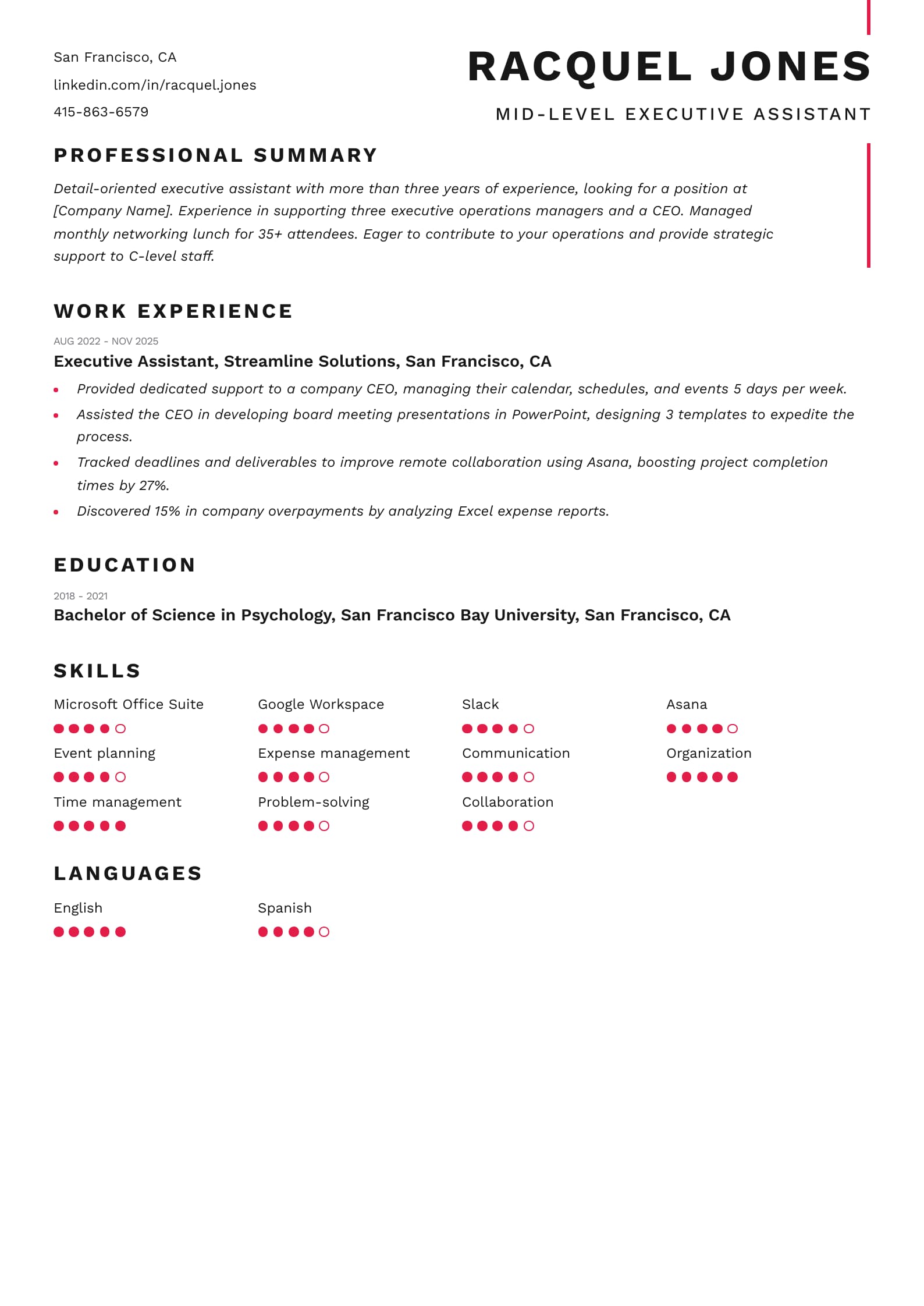 Mid-Level Executive Assistant