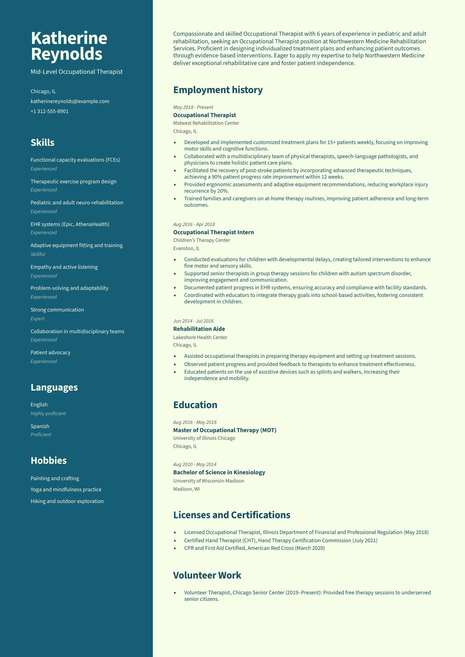 Mid-Level Occupational Therapist