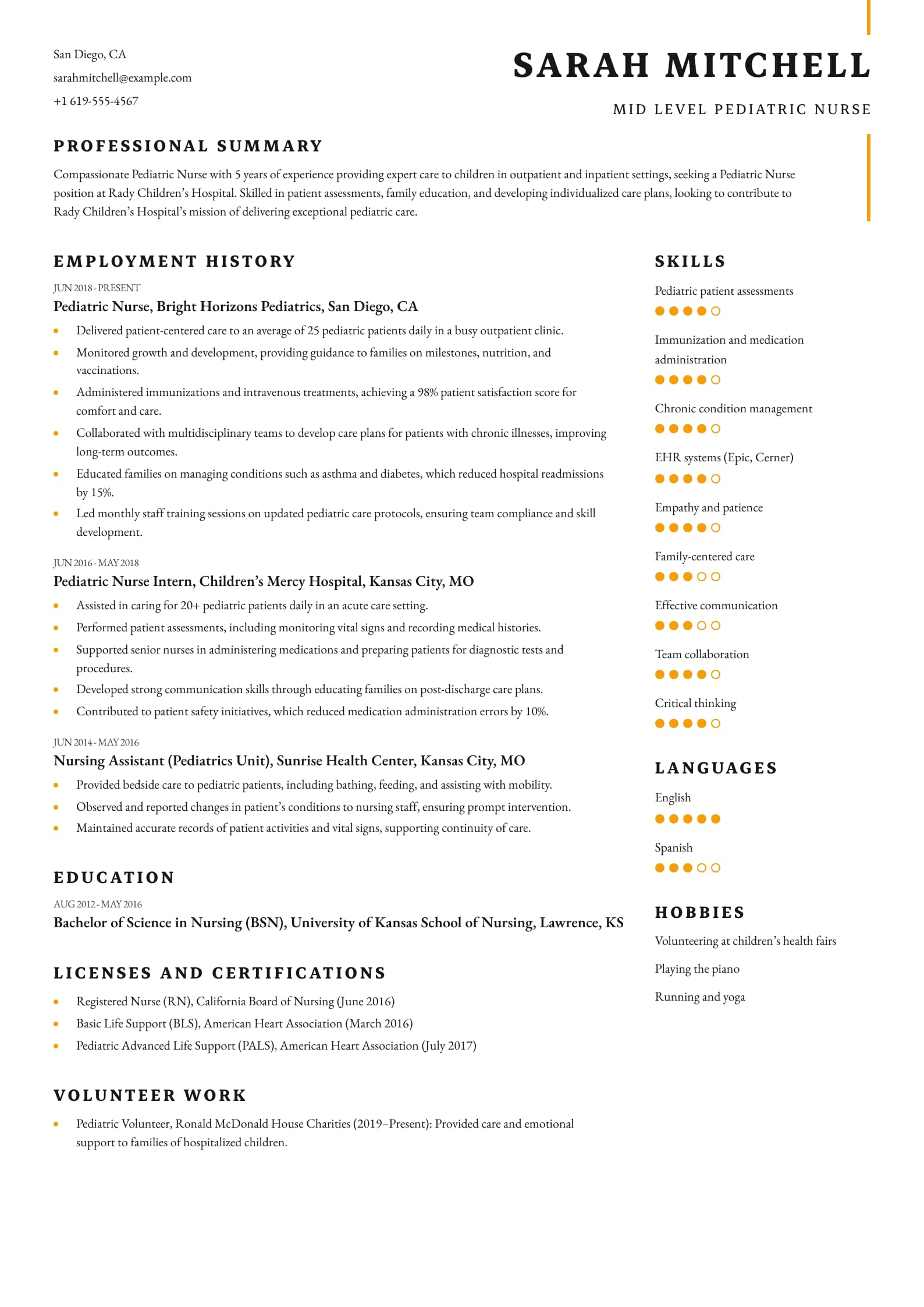 Mid-Level Pediatric Nurse