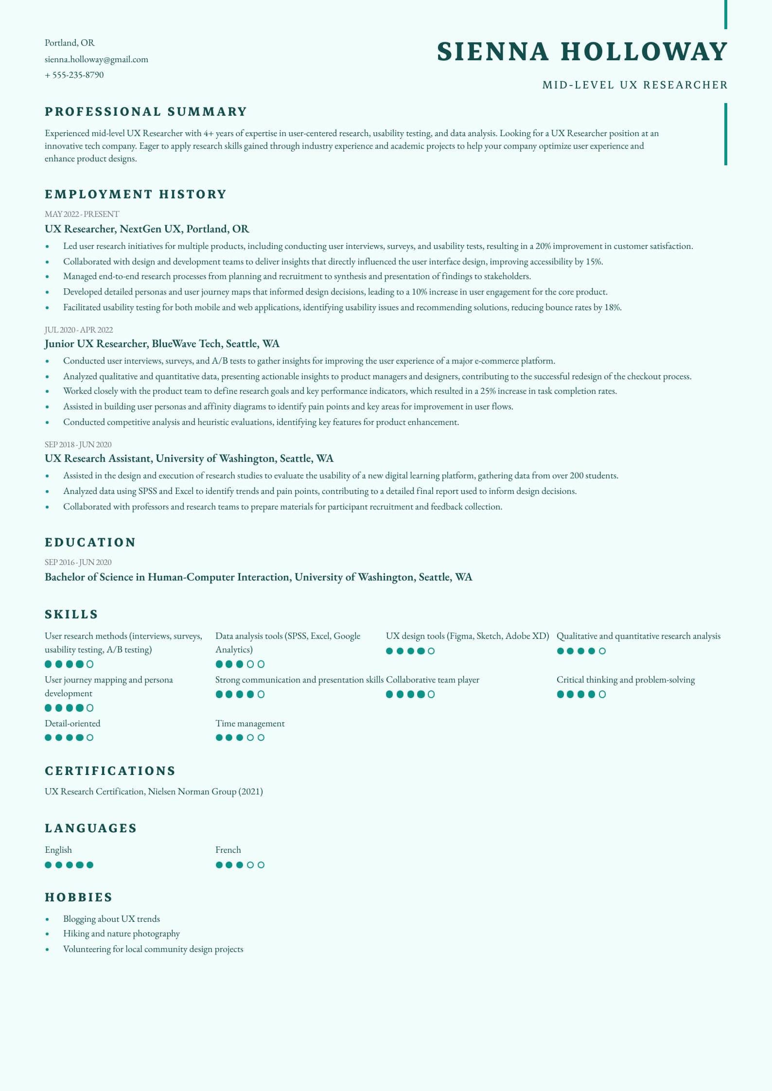 Mid-Level UX Researcher