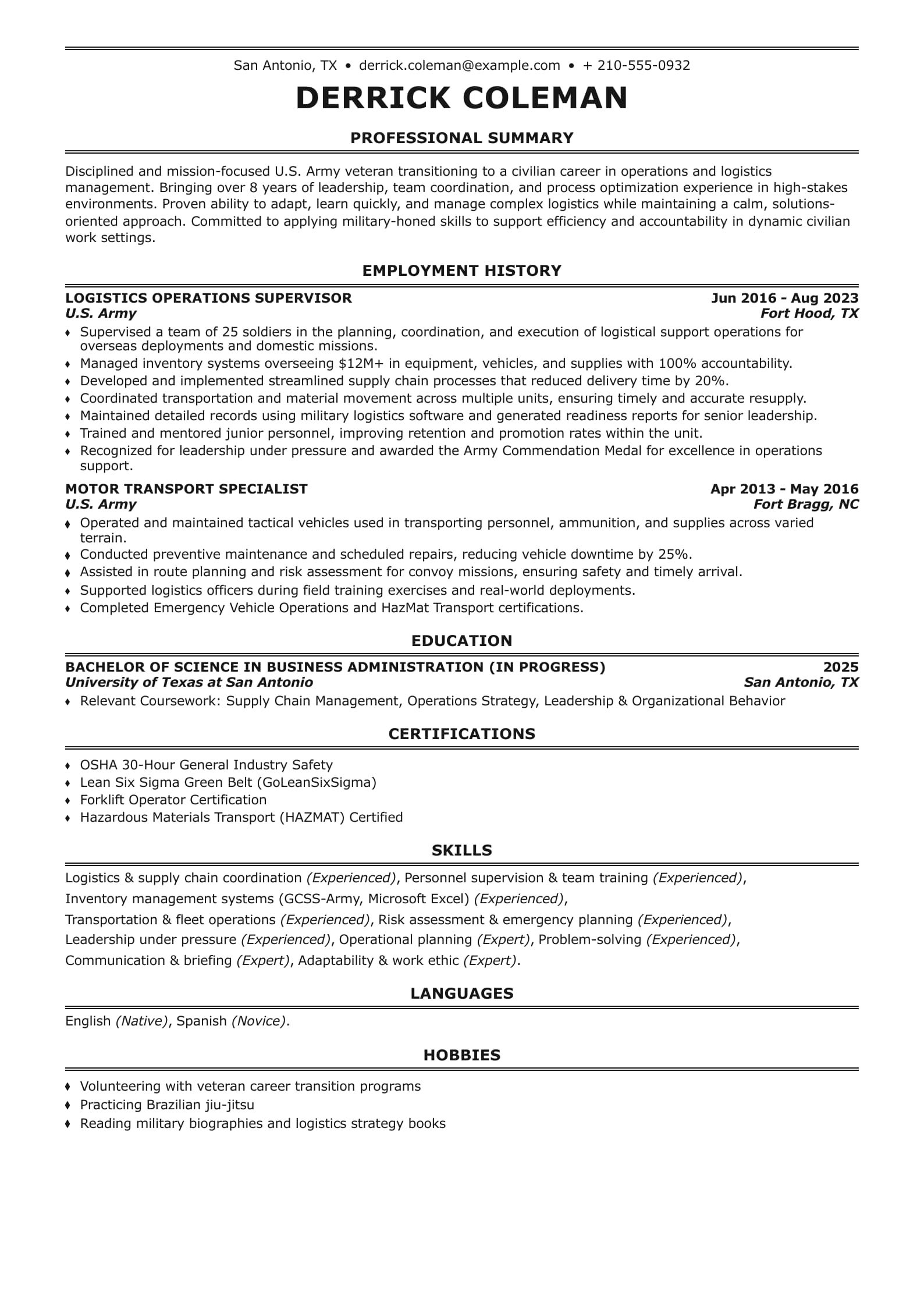 Military to Civilian