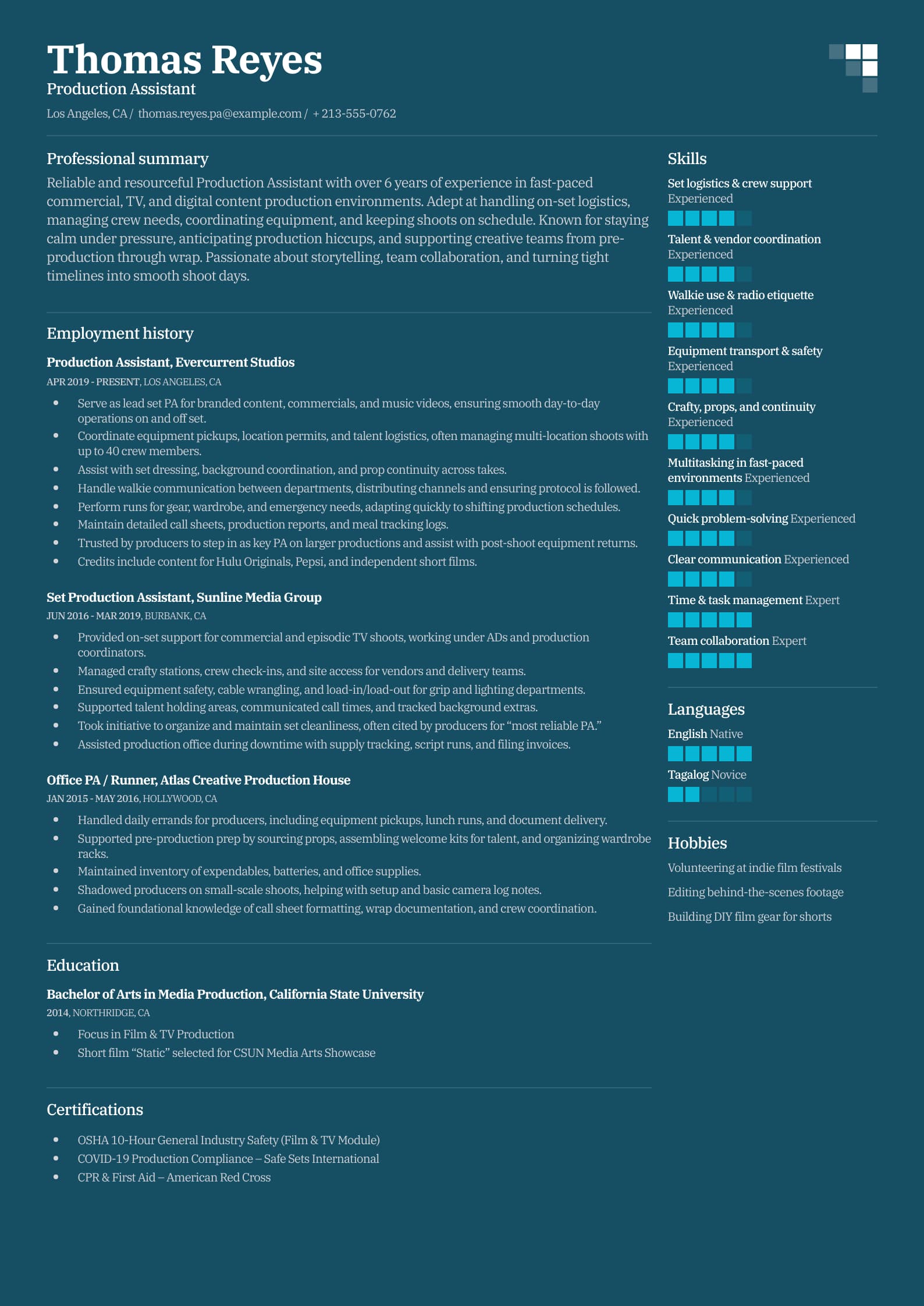 Production Assistant