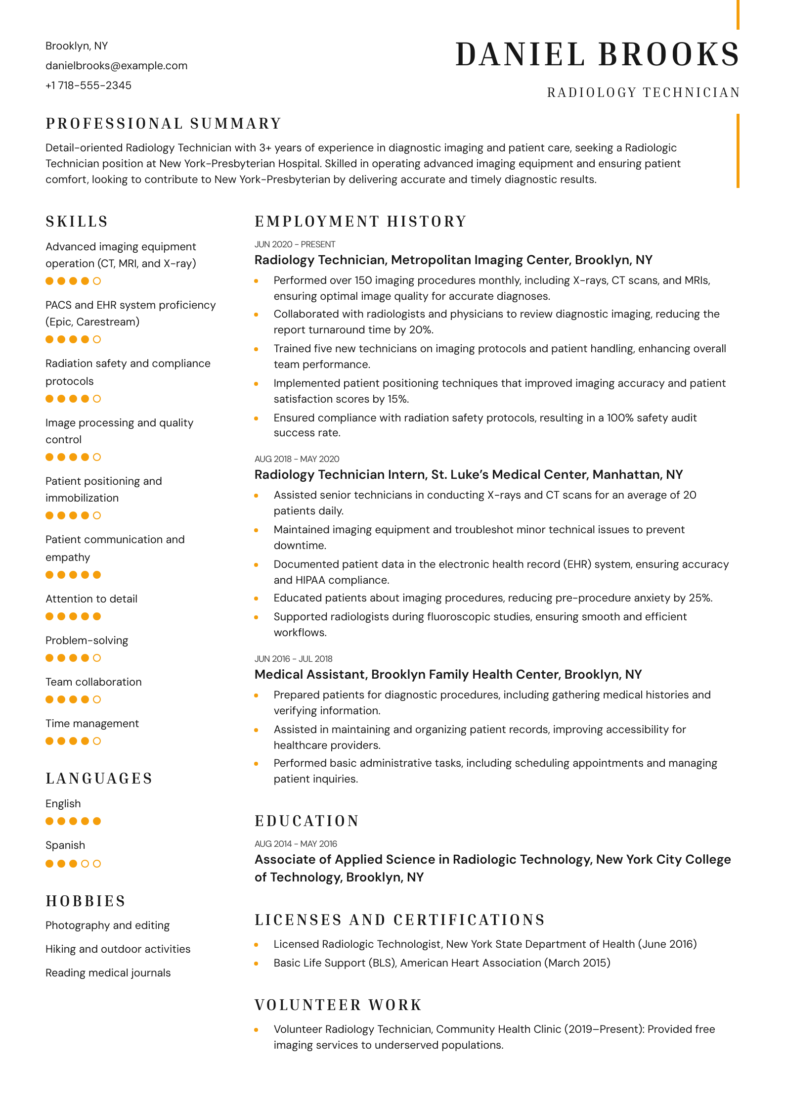 Radiology Technician