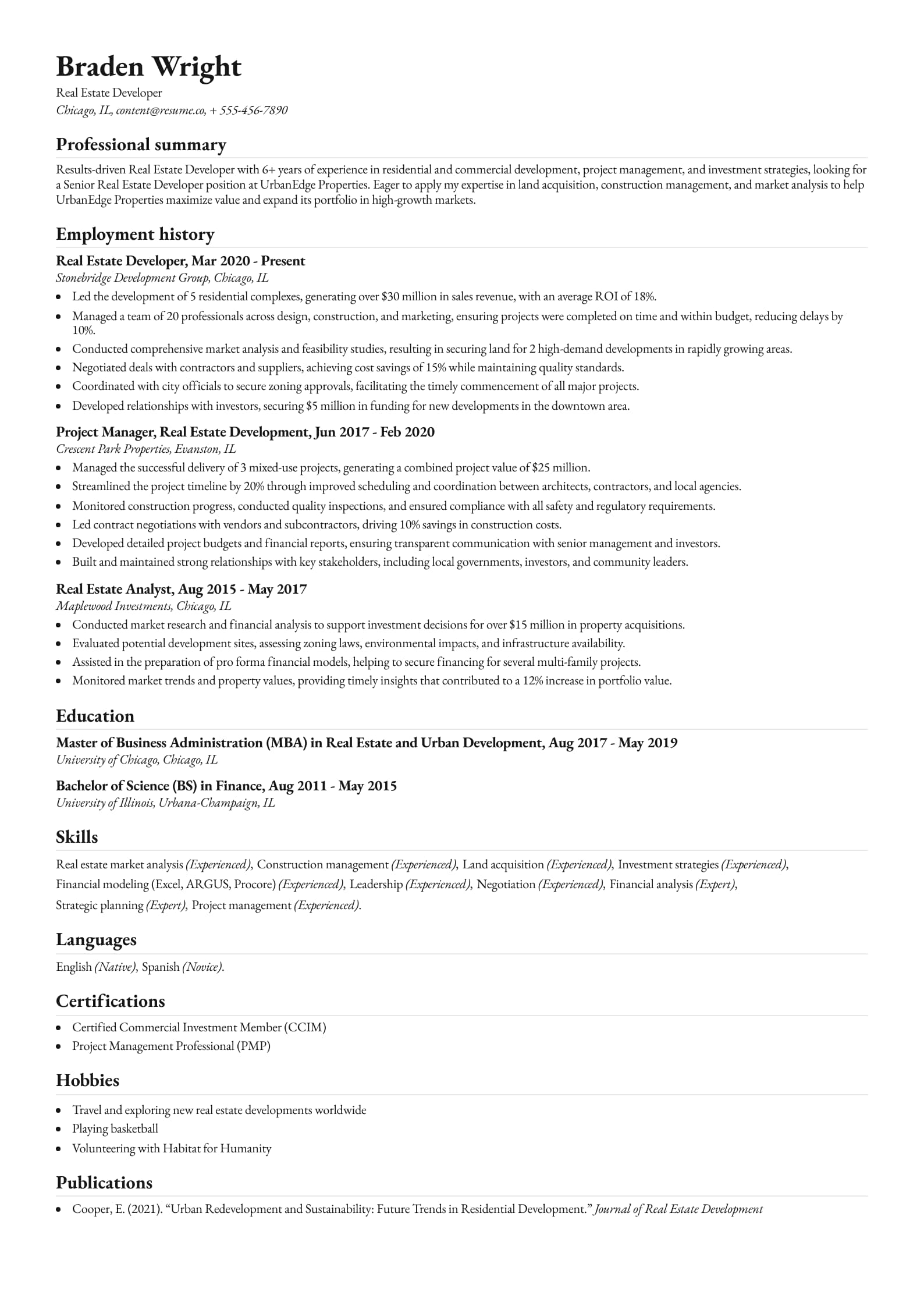 Real Estate Developer