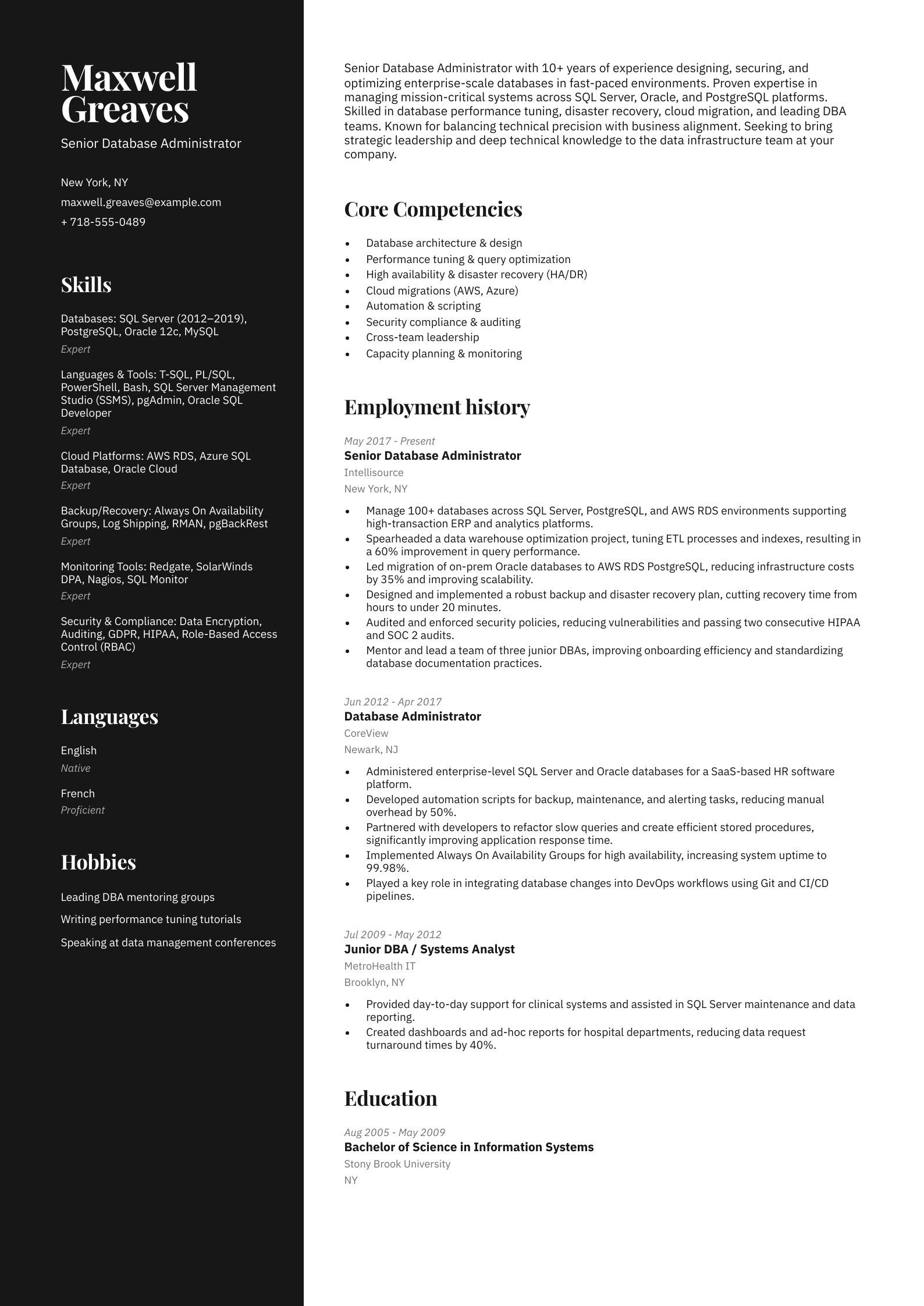 Senior Database Administrator