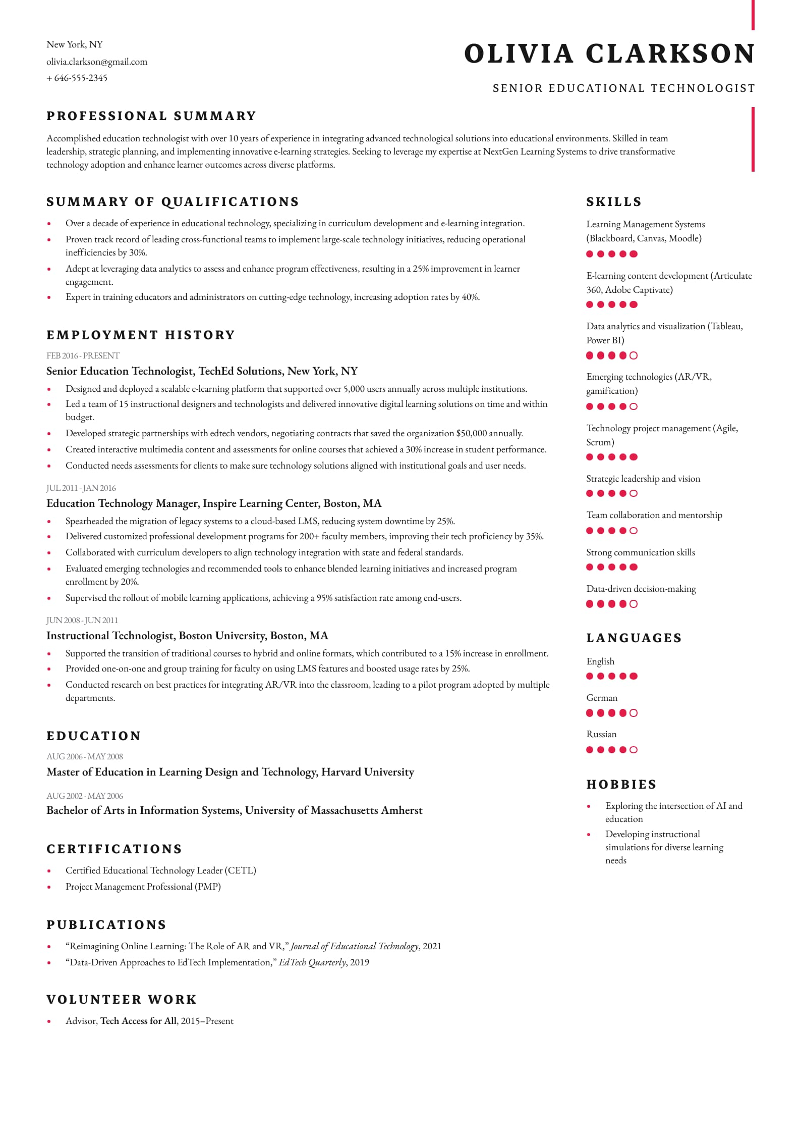 Senior Educational Technologist