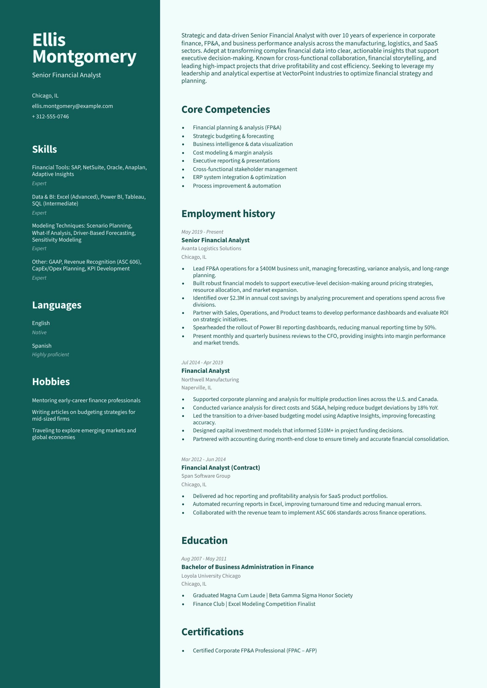 Senior Financial Analyst