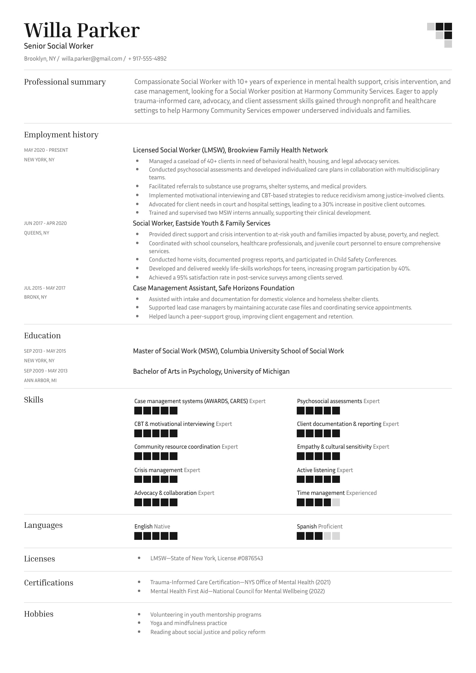 Senior Social Worker