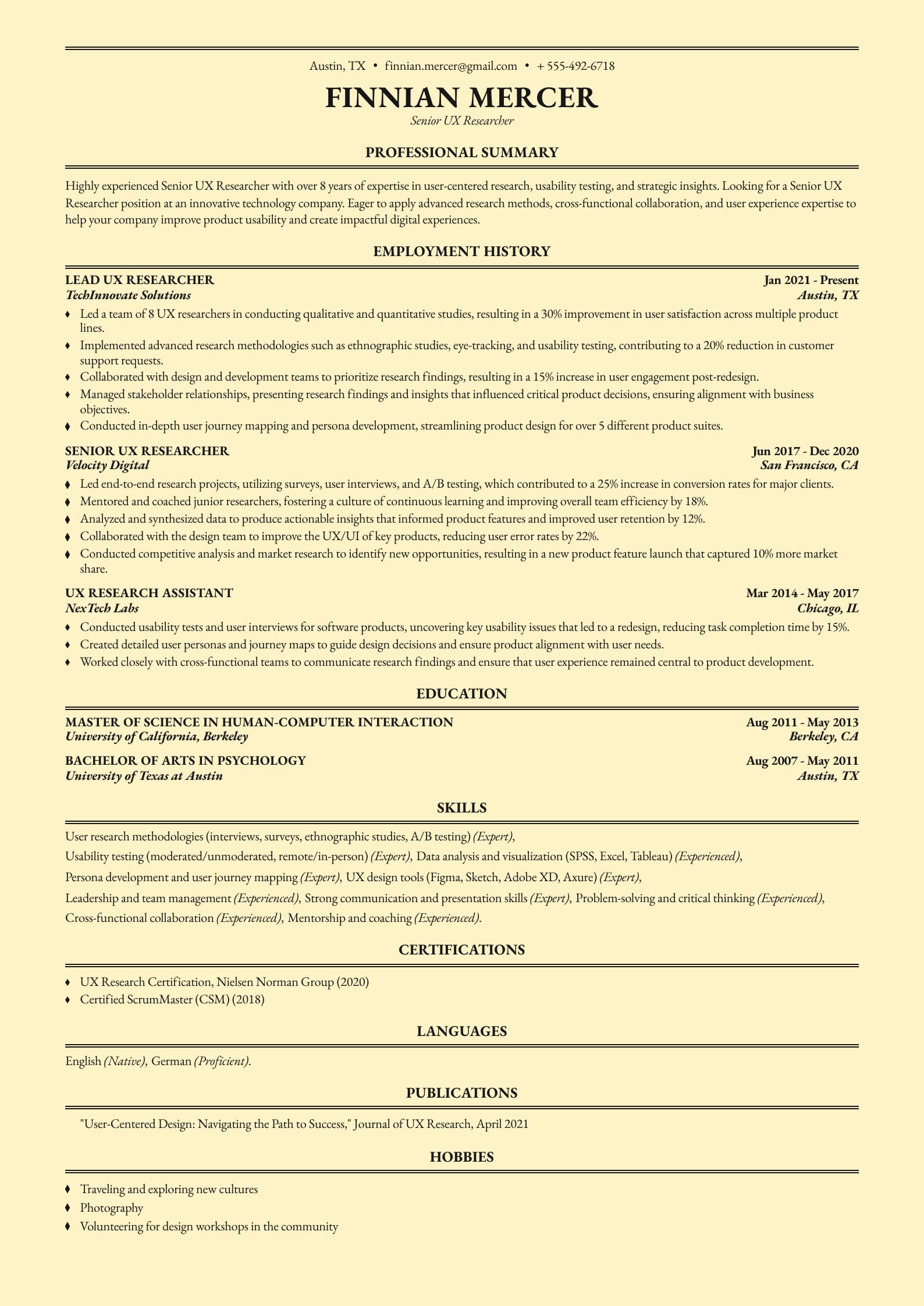 Senior UX Researcher