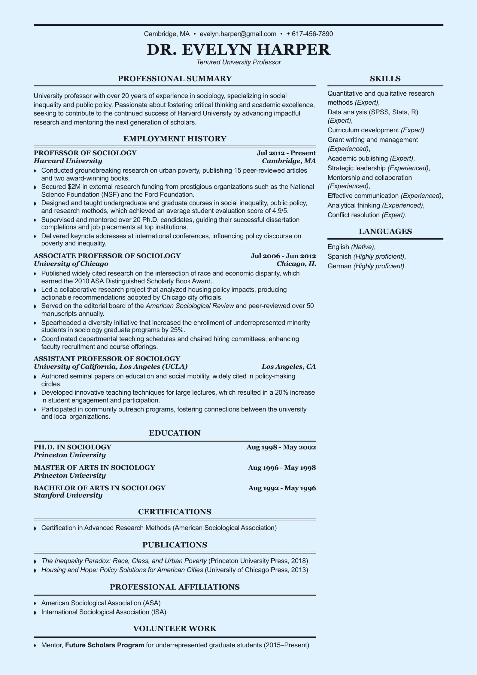 Tenured University Professor